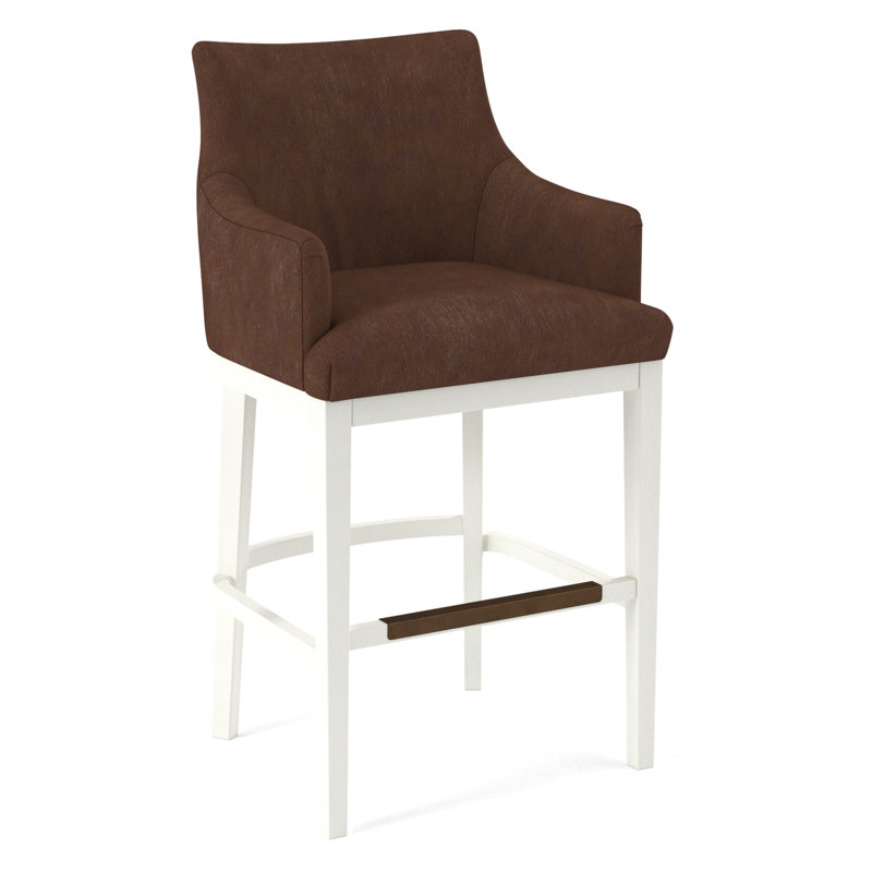 Upholstered Stool, Applause Coconut Husk, White