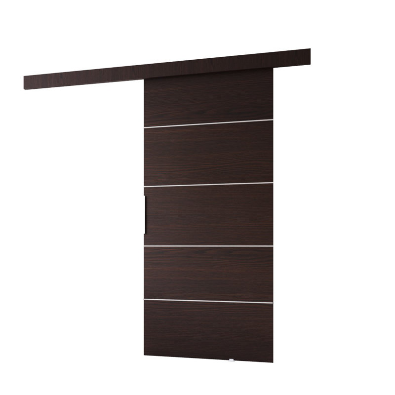Redruth Sliding Door With Laminate Surface, Wenge, 205cm H x 86cm W x 1.6cm D