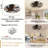 Low Profile Caged Ceiling Fan with Lights Remote Control, Embedded modern industrial ceiling fan