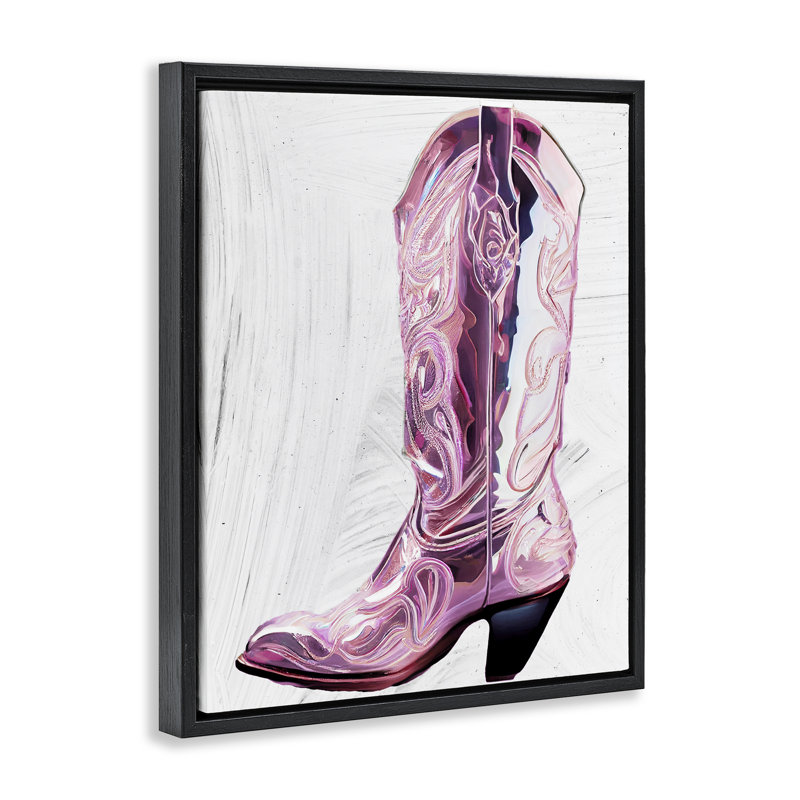 Cadre flottant Cowgirl Cendrillon, design par Sasha, Cadre flottant noir de jais, H 21 po x l 17 po