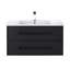 Meuble-lavabo mural simple 36 po avec plateau en marbre Milano-1570026723