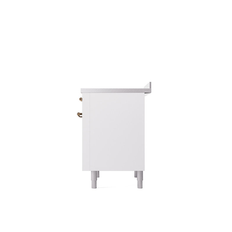 ILVE Nostalgie II 36 in Induction Range, White/Bronze