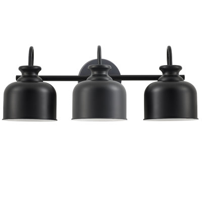 Meuble-lavabo 3 lumières Wrigley - noir mat