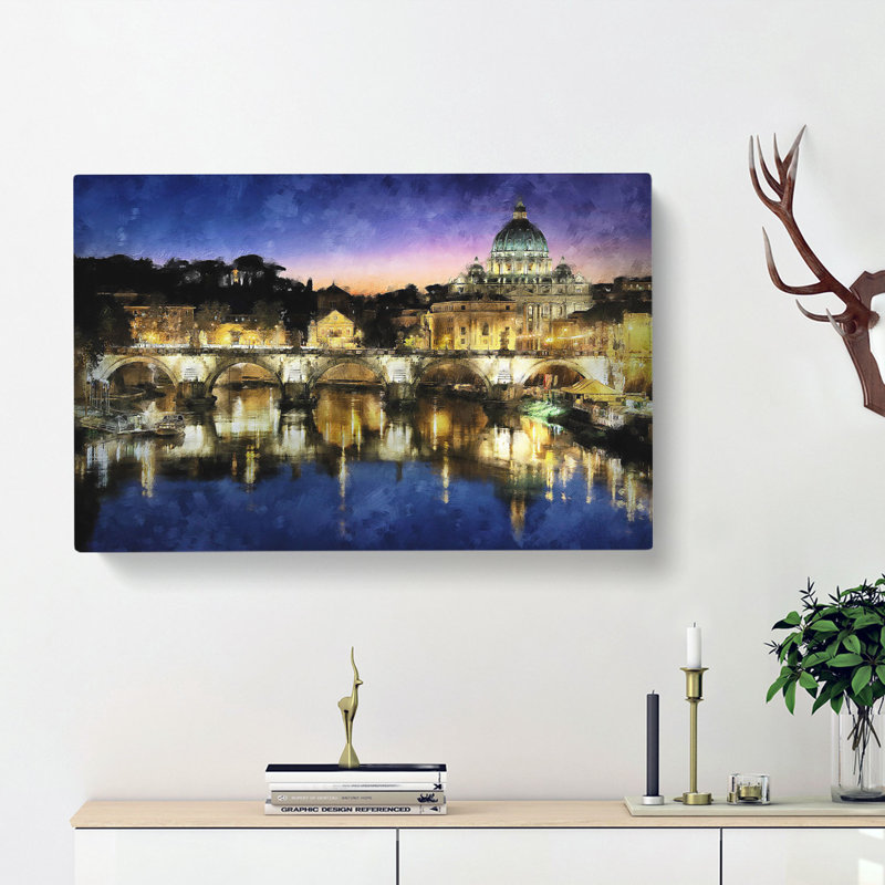 St. Peter's Basilica In Rome Italy - Wrapped Canvas Painting, 50cm H x 76cm W x 3cm D