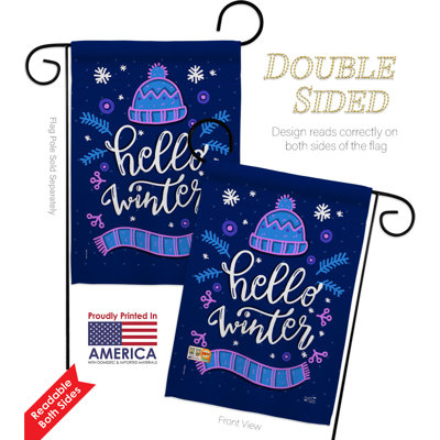 Ensemble de drapeaux 18,5 x 13 po Hello Winter