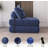 Folding Sofa Bed – Floor Couch with Pillow, Corduroy Futon Convertible Sleeper Chair, Fold-Out Mattress with Back Support, Full Size
