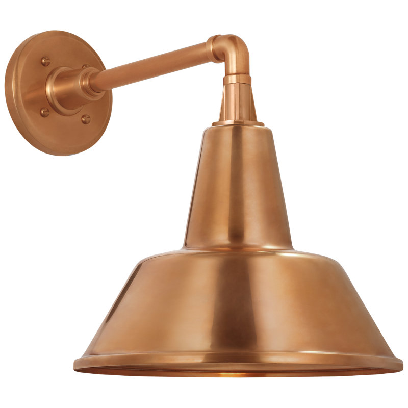 Thomas O'Brien 1 - Light Outdoor Barn Light, Soft Copper, 14.5" H x 12.5" W x 16.5" D, Soft Copper