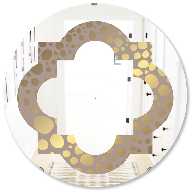 Miroir mural éclectique Quatrefoil Marble Design III, H 31,5 po x l po