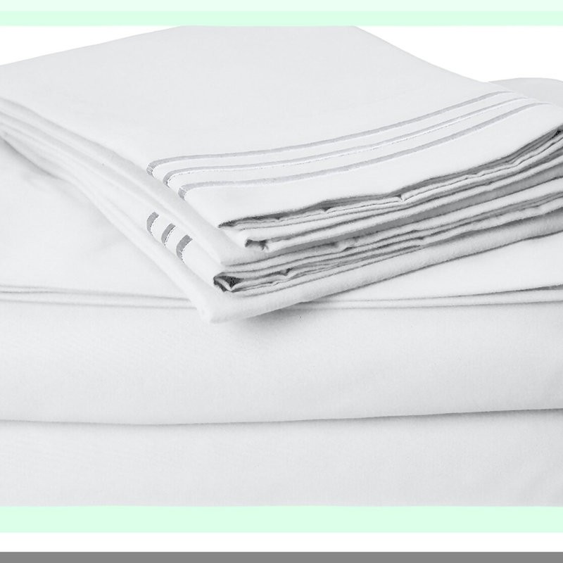 Luxury Comfort 5-Piece Bed Sheet Set - 1500 Thread Count Ultra Soft Wrinkle, Fade, Stain Resistant Sheets with Deep Pockets - Split White King Size