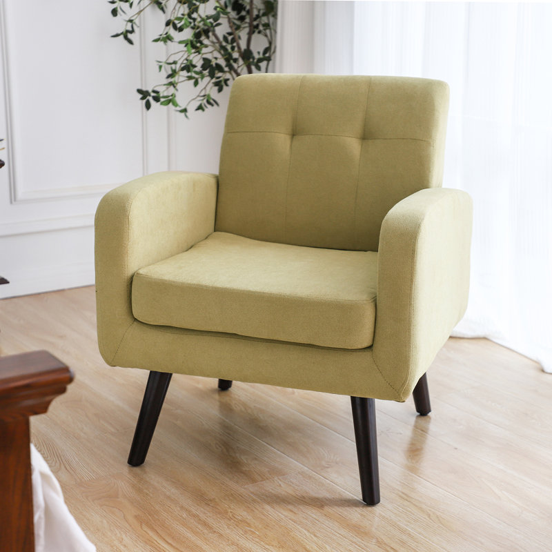 Fauteuil de 26,37 po de largeur, Mélange de lin vert