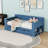 Multifunctional Daybed with Drawers and Desk,Shelves-423747373-423747375