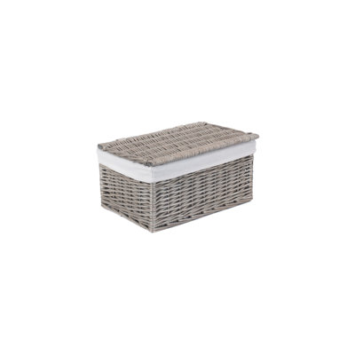 Wicker Storage Basket Hamper with Lining