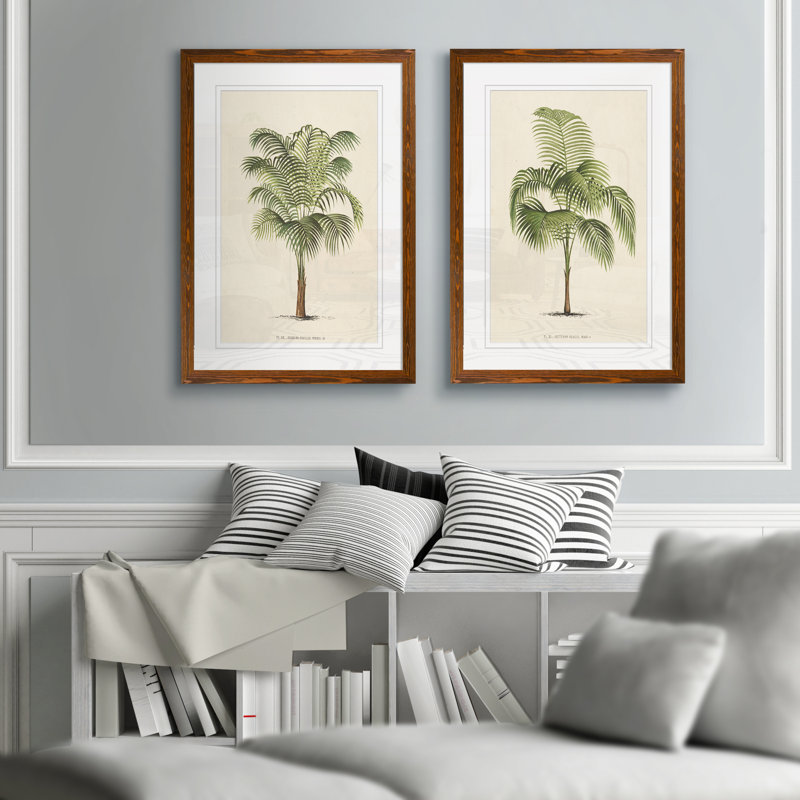 Les Palmiers I par Vincent Van Gogh - ensemble de 2 reproductions de cadres photo, H 20 po x l 16 po x P 1,25 po