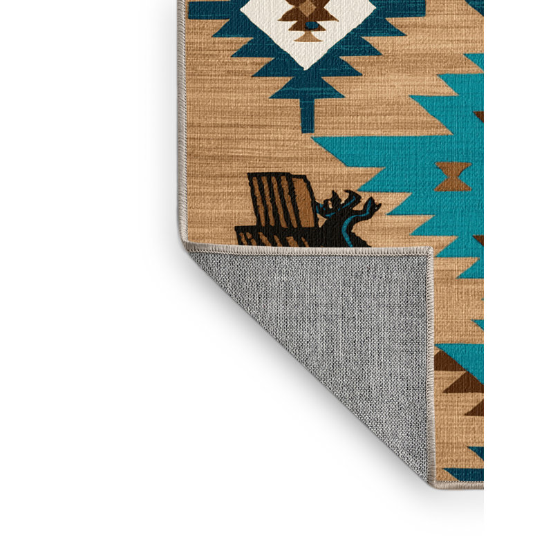  Washable Owl Southwestern Area Rug, Runner 2' x 5'