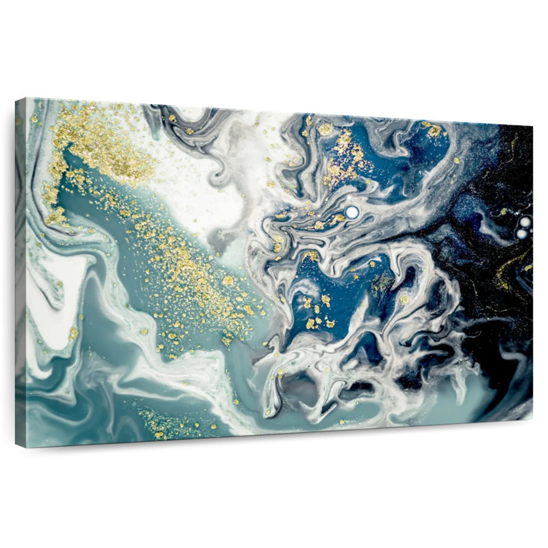Vagues métalliques abstraites Avery, H 20 po x l 30 po