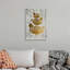 Three French Hens - Gold Leaf Holiday - reproduction d'art sur toile-1366541636-1366541635