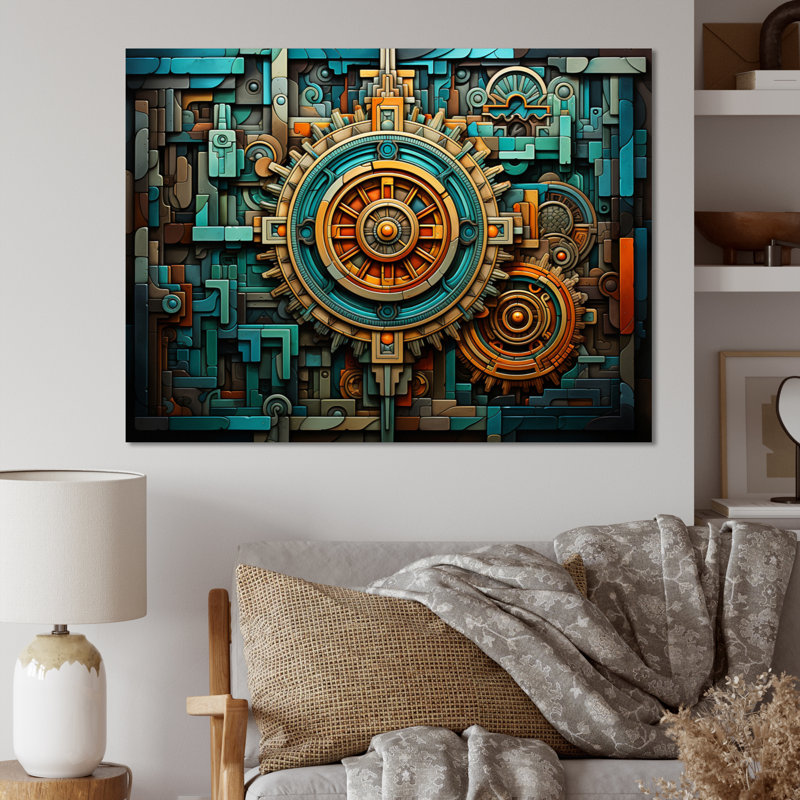 «Mexico Mesoamerican Legacy II», reproduction d'art sur toile, H 34 po x l 44 po, Toile tendue