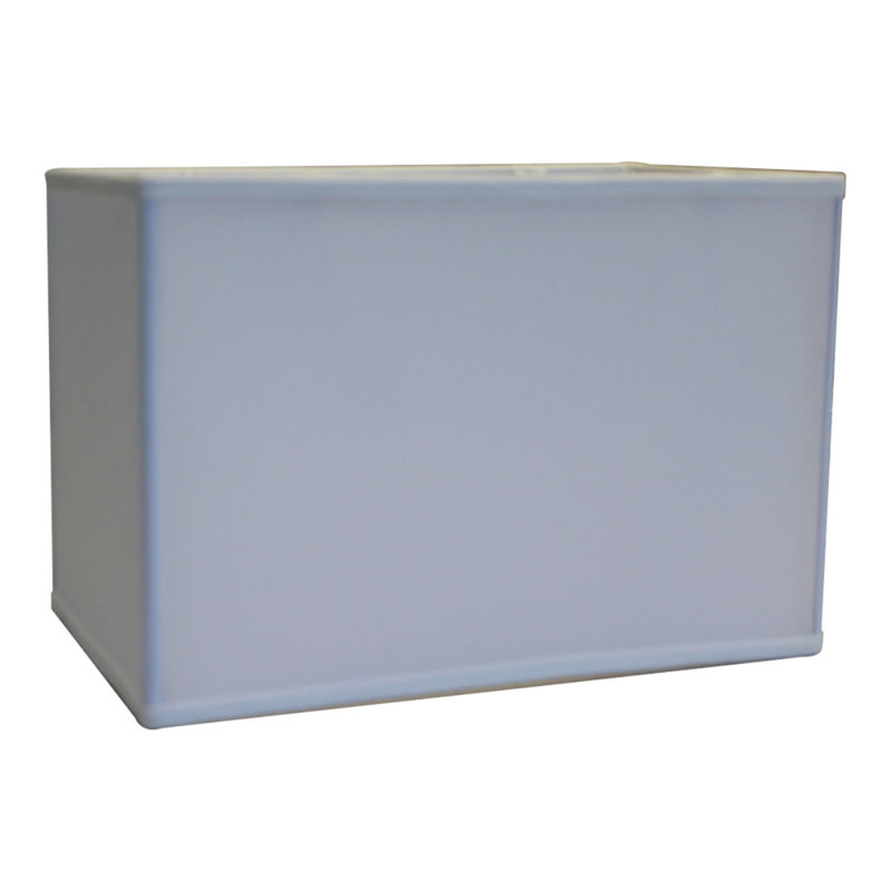 11'' H x 10'' W Linen Rectangle Lamp Shade, White