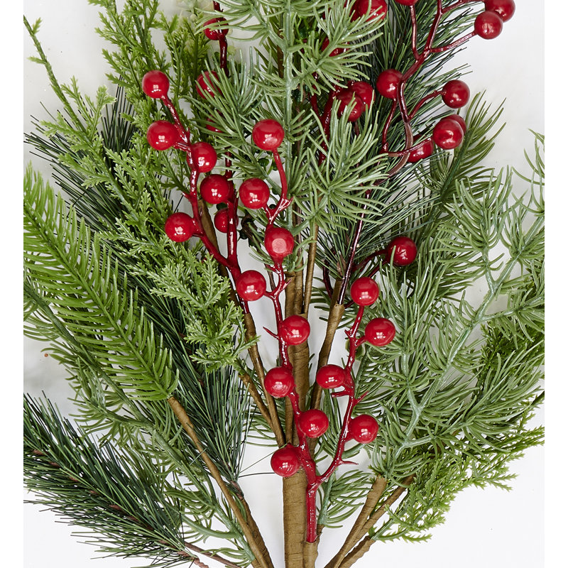 Pin de Noël artificiel 23 po et baies rouges