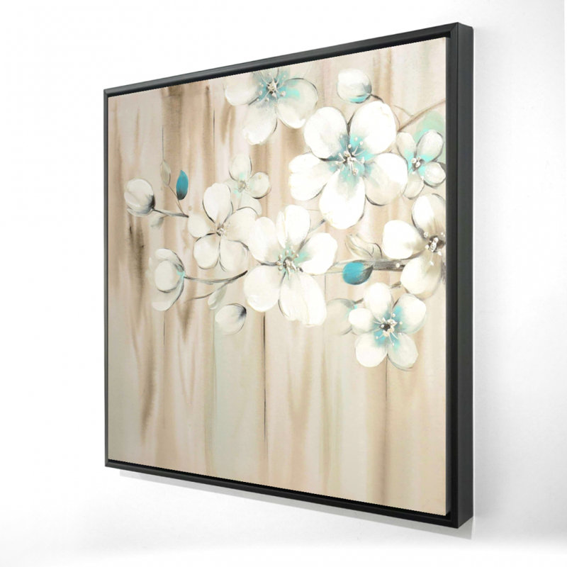 " White Flowers On Wood "