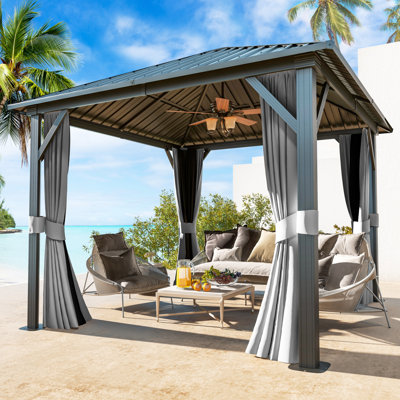 10 Ft. W x 10 Ft. D Aluminum Patio Gazebo