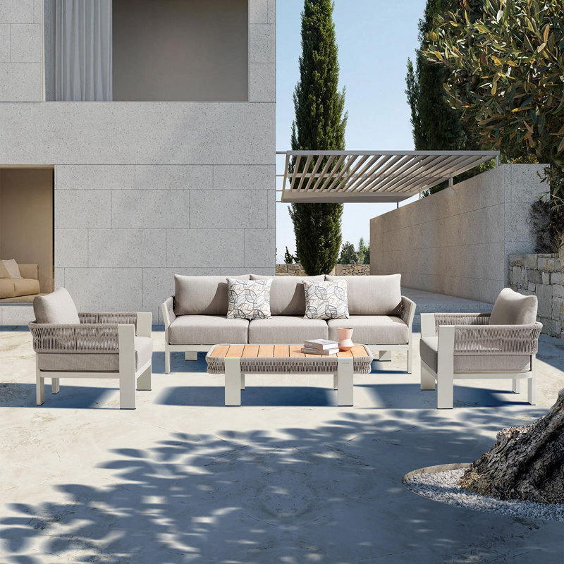 Outdoor 5 - Piece Conversation Set, Beige