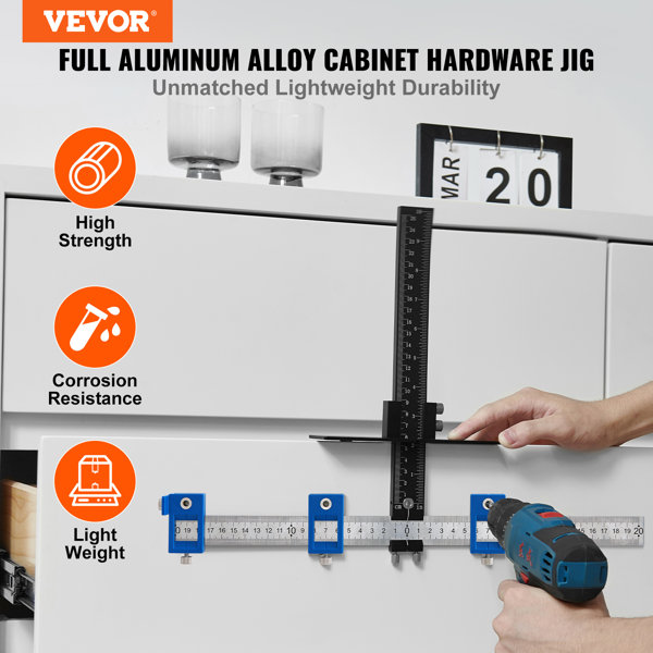 VEVOR Cabinet Hardware Jig Aluminum Alloy and Stainless Steel Cabinet