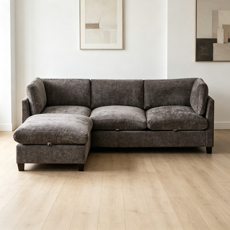 Sectionals, Chenille - Gray