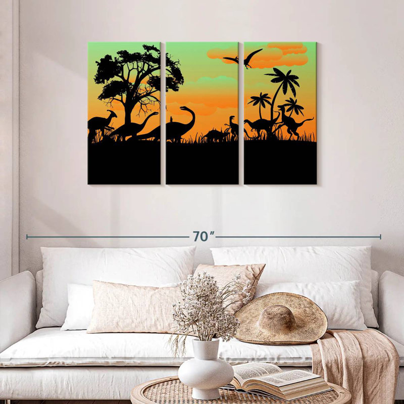 Silhouette de dinosaures Brampt, H 28 po x l 45 po