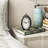 Meyonne Analog Quartz Movement / Crystal Tabletop Clock in Rustic Black