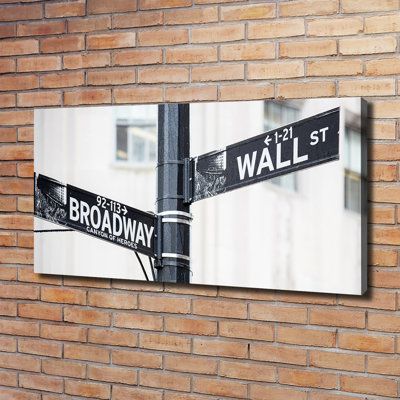 Wall Street Sign - Wrapped Canvas Print