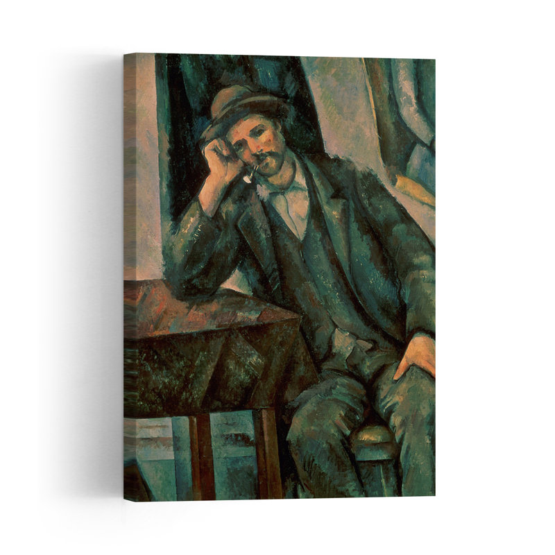 Homme fumant la pipe, 1890-92 - Portrait abstrait contemporain onirique - Estampe murale, H 60 po x l 40 po