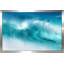 «Blue Ocean Waves on the Beach Panoramic», reproduction d'art sur toile encadrée-18988489-18988491