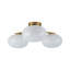 3-Light Glass Semi Flush Mount