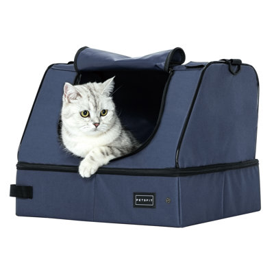 Bac à litière de voyage portatif Tucker Murphy Pet ™, gris