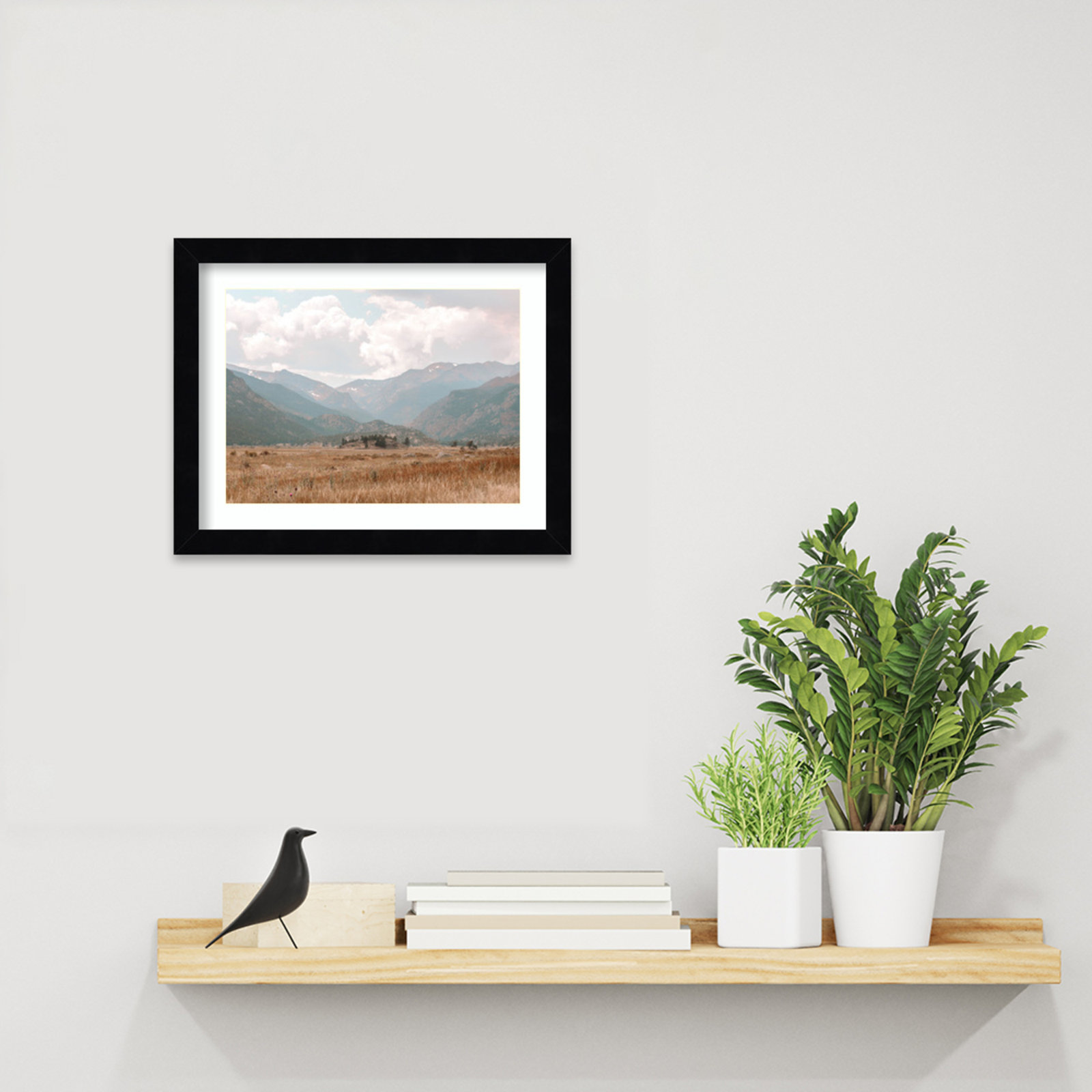 Cornell "Wanderings" Print by Alicia Abla, Black, 11" H x 13" W x 1" D
