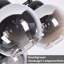 3-Light Black Glass Flush Mount 