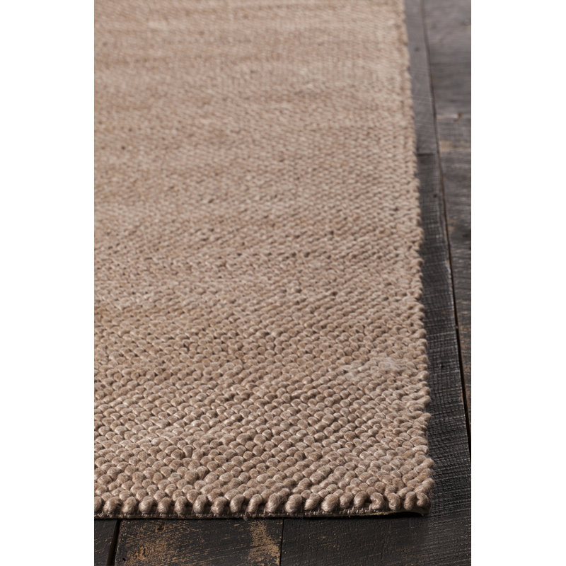 Burton Wool Area Rug in Taupe, Rectangle  9' x 13'