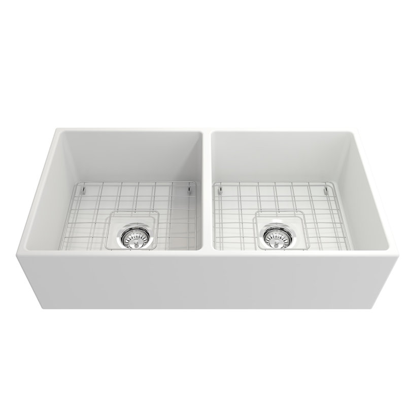 36'' L Fireclay Kitchen Sink, Matte White