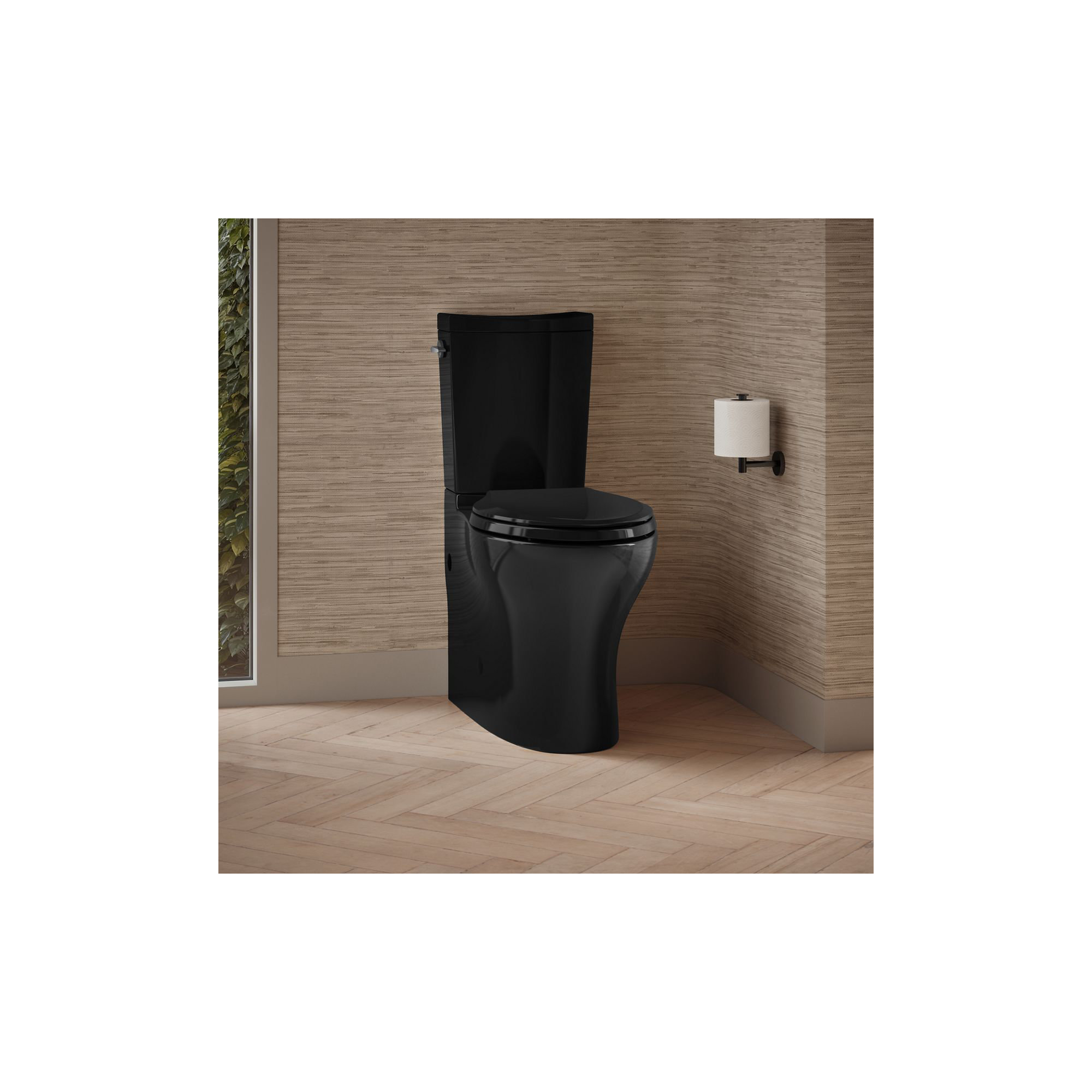 Persuade Comfort Height Elongated Chair Height Toilet Bowl, Matte Black