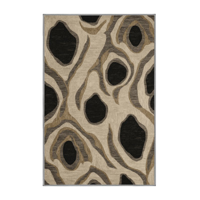 Washable Cave Openings Hawaiian Area Rug
