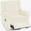 Fauteuil inclinable manuel pour fauteuil de jardin, chambre à coucher, cinéma maison et chambre de bébé, blanc