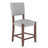 Mid Century Modern Bar Stools Set of 4, 40.4" Counter Stools with Back, Linen Upholstered Barstools with Solid Wood Legs Bar Chairs for Kitchen Island Dining Room, Grey (4-Piece Chairs)