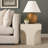 Bunda Square Sculptural Stone Finish Accent Table