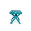 Table d'appoint d'extérieur pliante en PEHD entièrement recyclé toutes saisons Seaview, bleu hawaïen-575937141