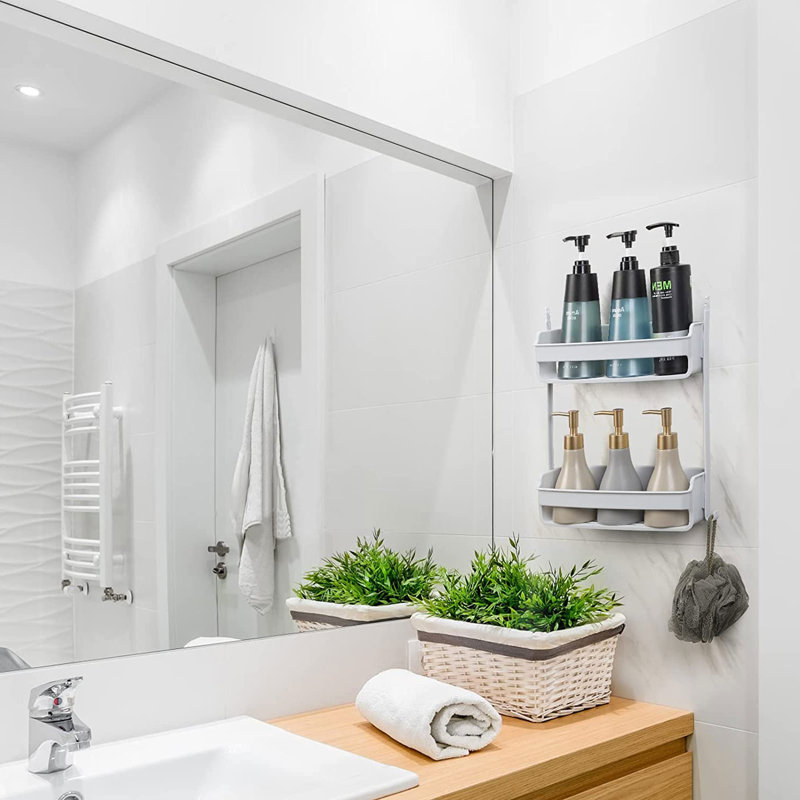 Tablettes murales de salle de bain