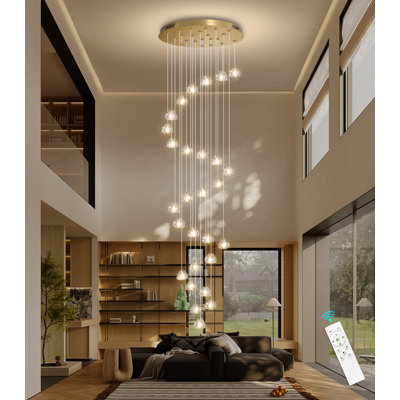 28-light Dimmable Crystal Chandelier