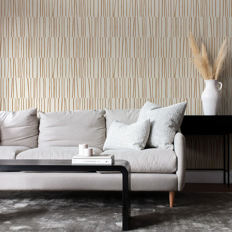  16.5' L x 20.5" W Peel and Stick Wallpaper Roll, Beige