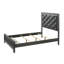 Tête de lit tapissier capitonnée gris foncé 1pc-118024029