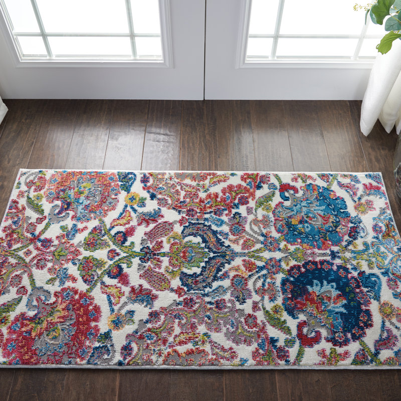 Tapis ivoire contemporain moderne Raymond, Rectangle 2 pi x 4 pi